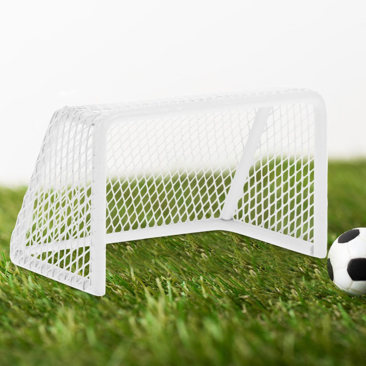 TOYANDONA Miniature Soccer Goal for Dollhouse Convenient Portable Sports Equipment Motor Skills Realistic Design for Indoor Play and Fish Tank Games