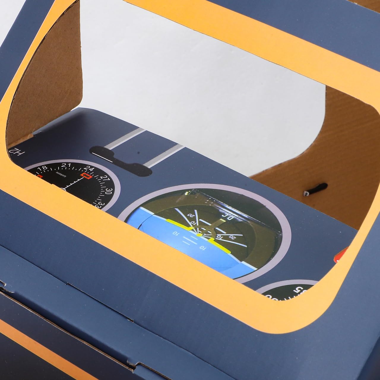 SAFIGLE Children Wearable Cardboard Plane: Airplane Costume for Kids DIY Paper Aircraft with Rotating Fan - Cardboard Car Fun Outdoor Play and Learning Experience Flying Airplanes for Kids Blue