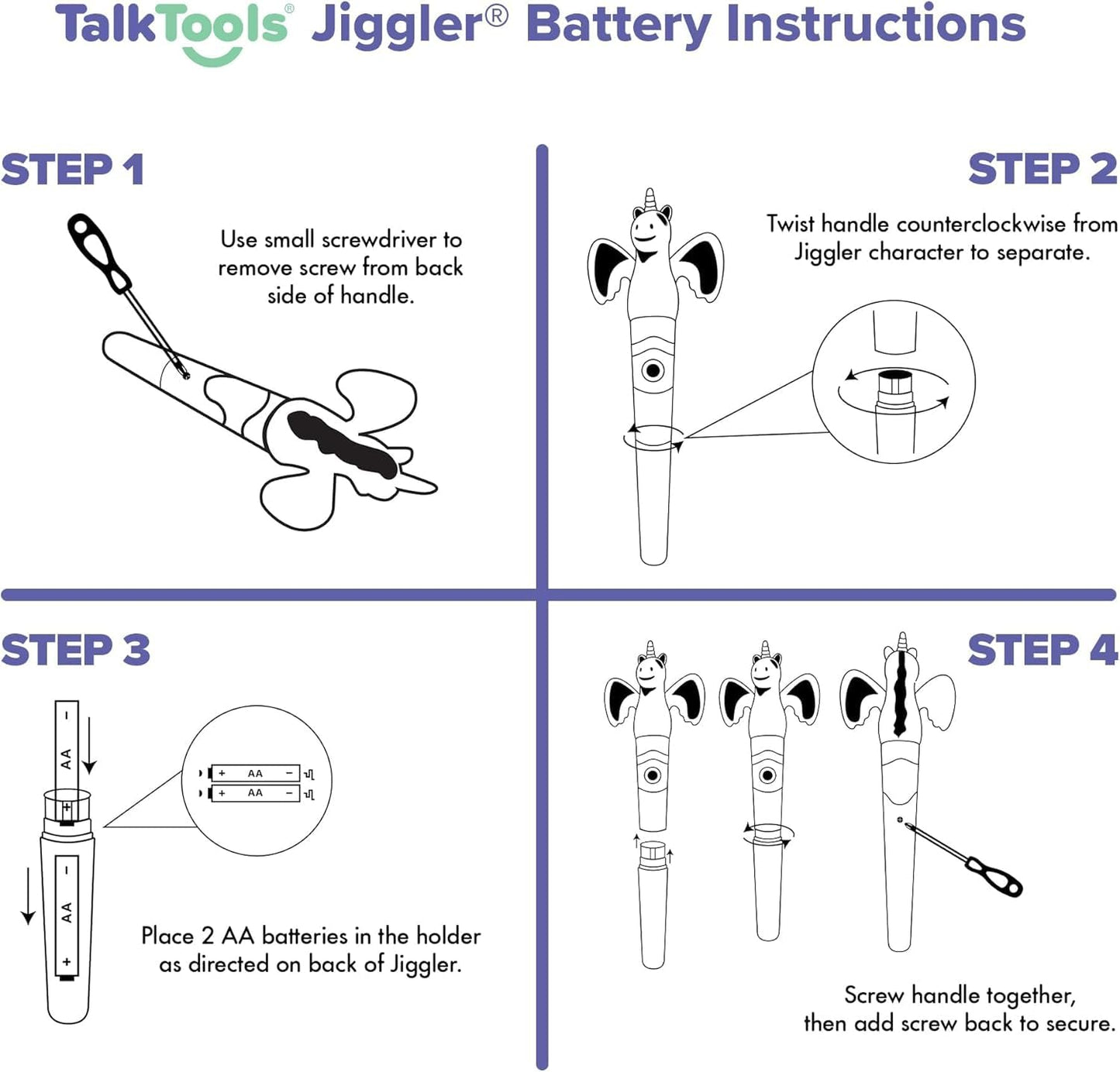 TalkTools Jiggler - Oral Facial Massager - Sensory Awareness Tool for Jaw and Lips | Improve Speech and Feeding Skills | Calming Motor for Kids - Dragon/Frog - Set of 2