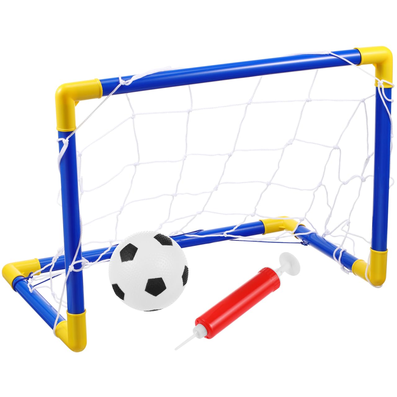 SAFIGLE Soccer Goals for Backyard：Portable Mini Soccer Ball Goals with Ball and Pump - Training Equipment for Kids 3-14 Practice,Outdoor Sports Game 44.7 X 31.8 X 25.2 Cm