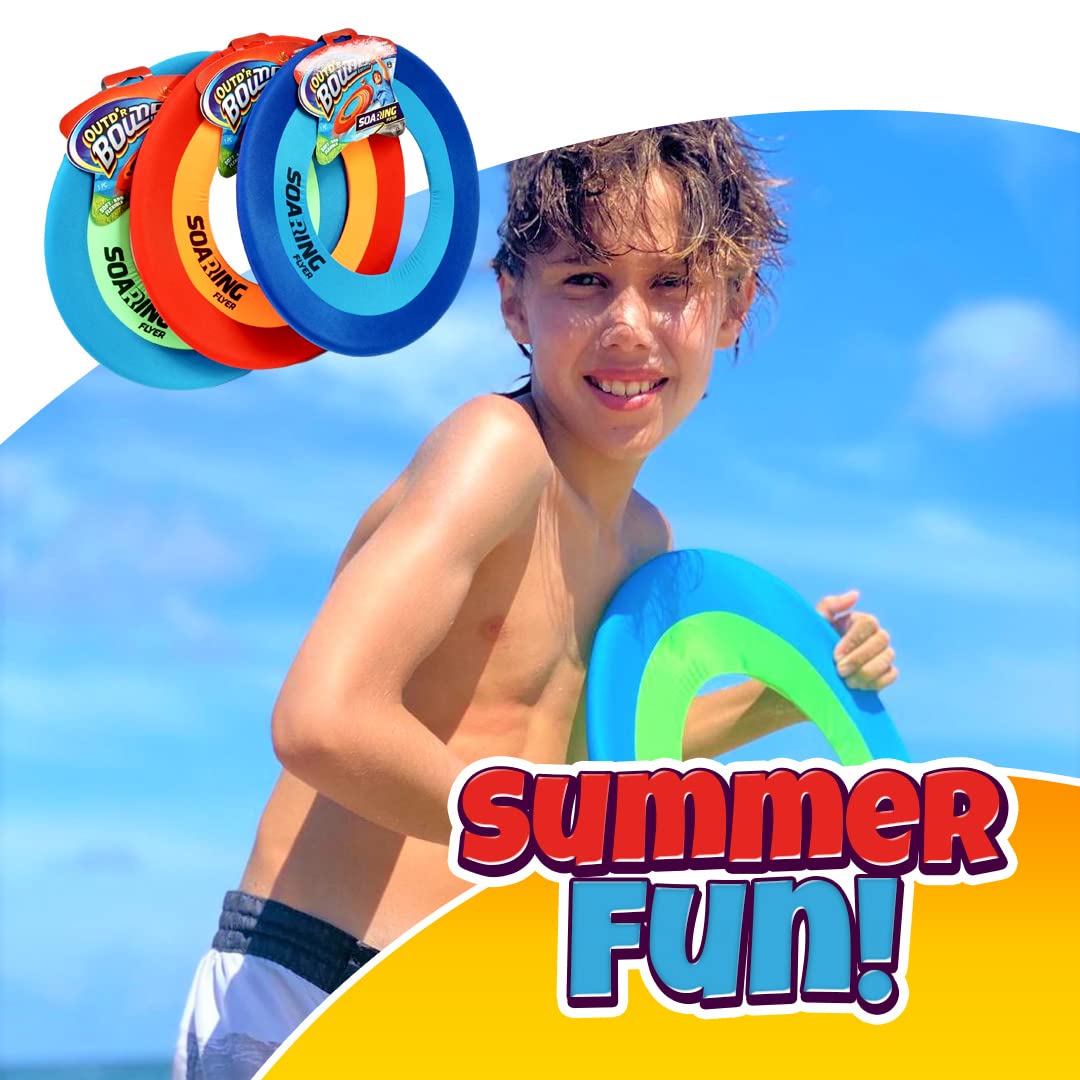 JA-RU 16 Inch Giant Flying Ring Toy (1 Pack) – Soft Flying Disc Toy for Kids, Teens & Family | Pool, Beach & Backyard Games, Outdoor Recess Toys & Party Favors. 5138-1