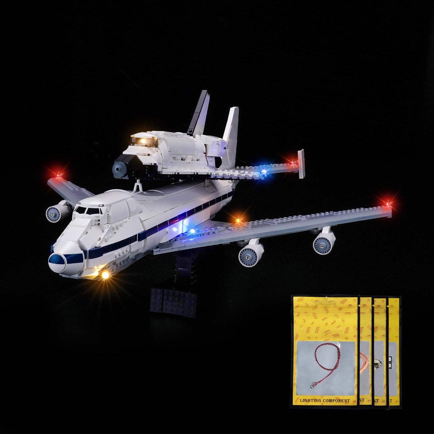 Brickshining LED Lighting Compatible with Lego Shuttle Carrier Aircraft 10360，Light Kit Compatible with Lego 10360, NOT Included The Model Set - JUST Lights