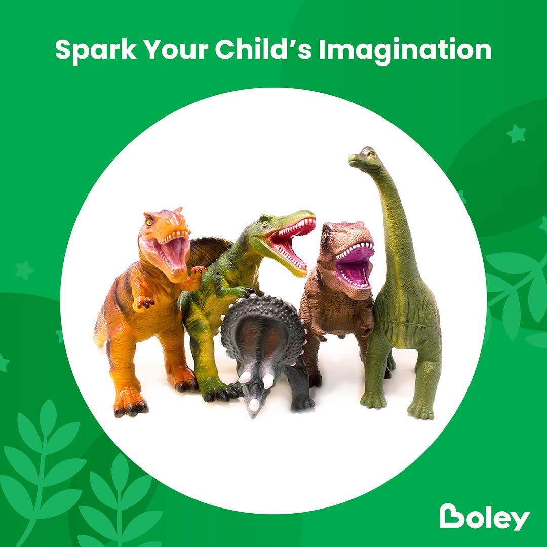 Boley Jumbo Dinosaur Toys for Kids 3-5 & 5-7 Playsets Realistic Toy for Toddlers Children Boys and Girls - Ideal for Party Favors and Birthday