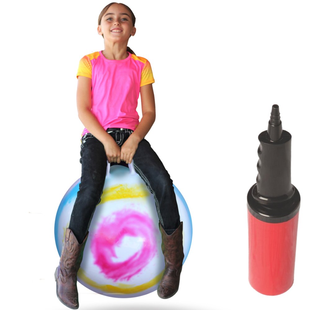 WALIKI Hopper Ball for Teens | 22-Inch Jumping Sit and Bounce Ball | Hop Ball for Outdoor Fun & Tie Dye