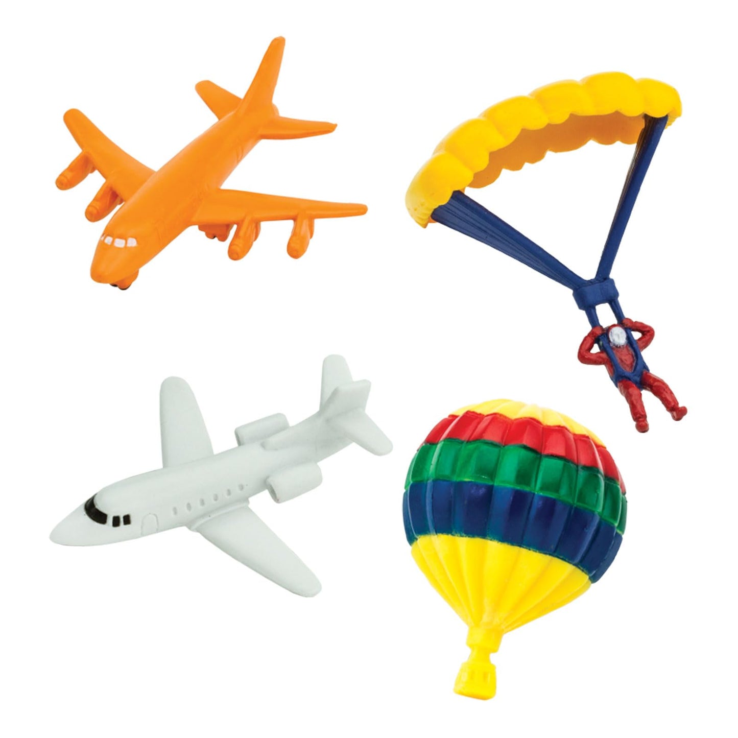 Safari Ltd. in The Sky TOOB - 12 Figurines: Jets, Parachute, Blimp, Planes, Helicopter, and More - Educational Toy Set for Boys, Girls, and Kids 3+