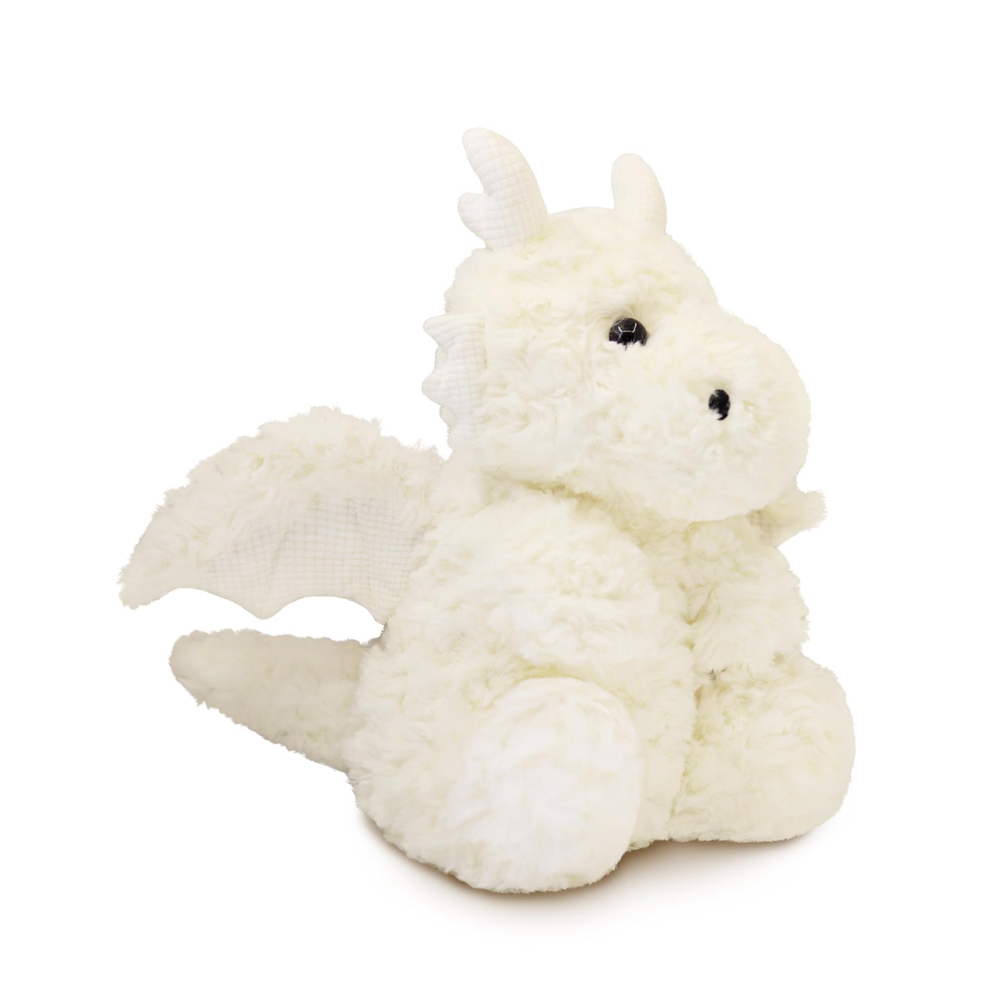 Soft Little Flying Dinosaur Stuffed Plush Pillow, Adorable White Dragon Plush Toy and Birthday Present for Kids, Adults and Collectors(White/11.8in)