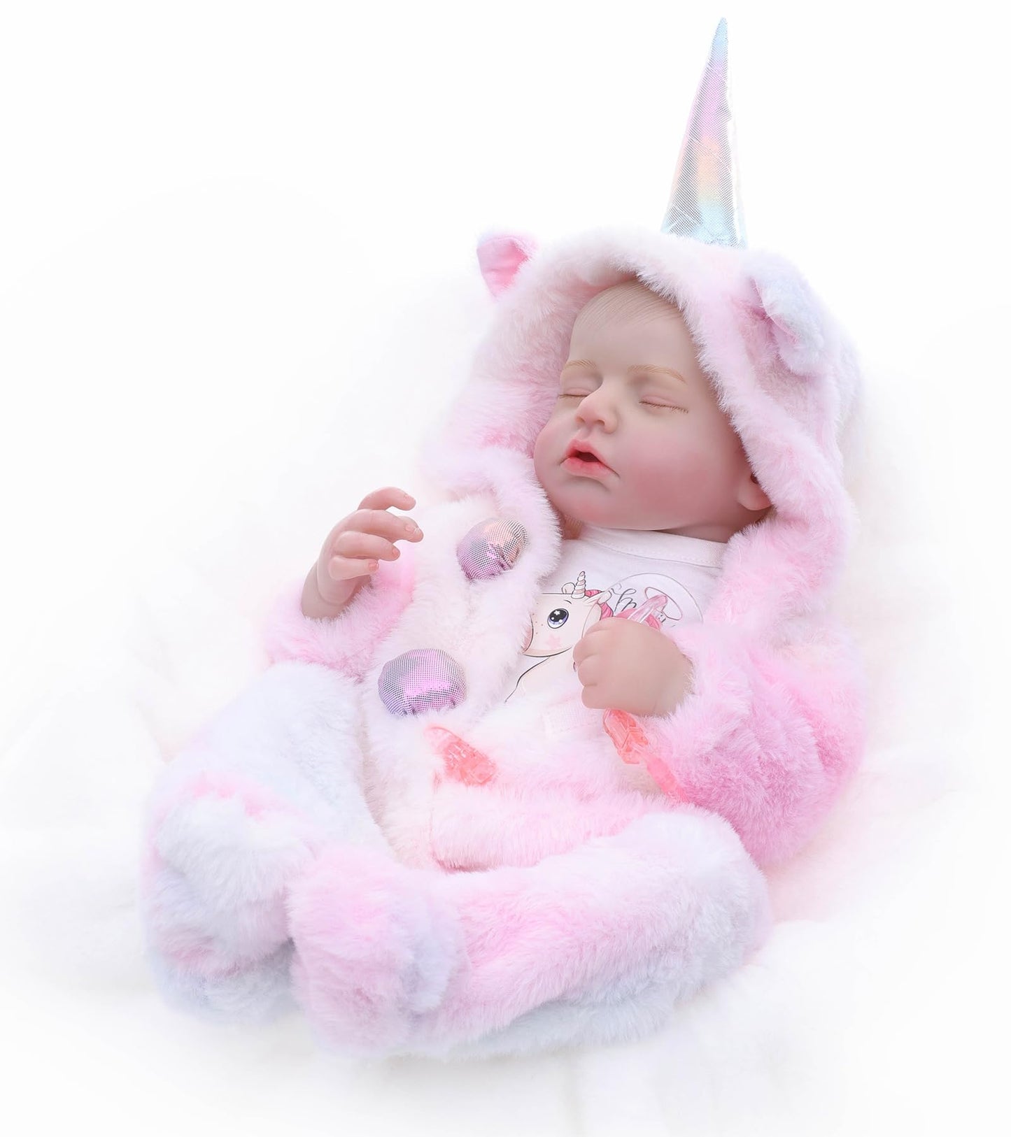 Cloveray Reborn Baby Dolls – 20 Inch Real Baby Dolls That Look Real, Full Body Vinyl Girl Doll in Fantasy Horn Outfit with Accessories, Gift for Girls Ages 3+, Pretend Play & Collectors