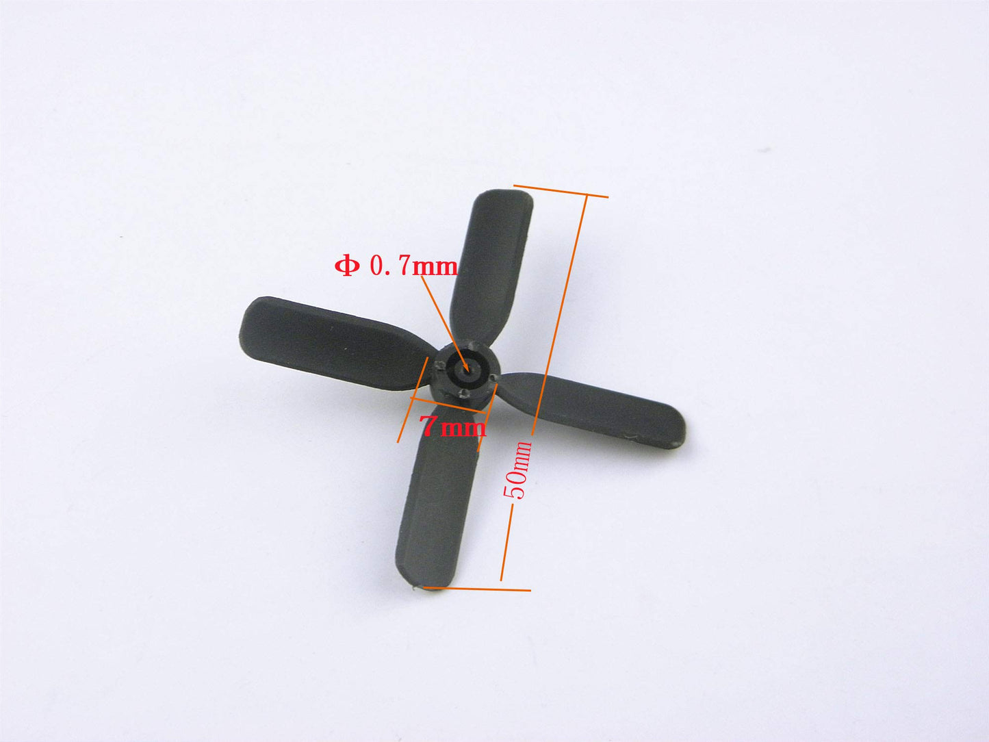 CHANCS RC Mini Propellers 4-Blades (50x50mm, 0.7mm Diameter) 4-Vane Multi-Rotor for Mini Micro Drones, RC Model Toy Airplane Kit 6PCS
