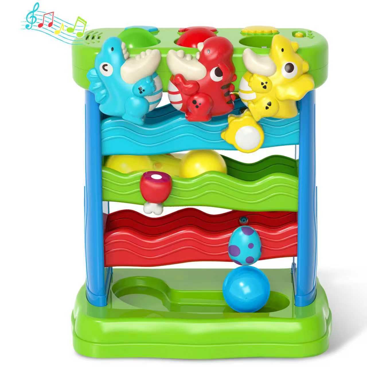 Toys for Toddlers 1 2 Years Old, Musical Montessori Toy for Baby 12-18 Months, Interactive Feeding Toys with Light, Cause and Effect Game for 12+ Months, Christmas Birthday Gifts for Boys Age 1-2