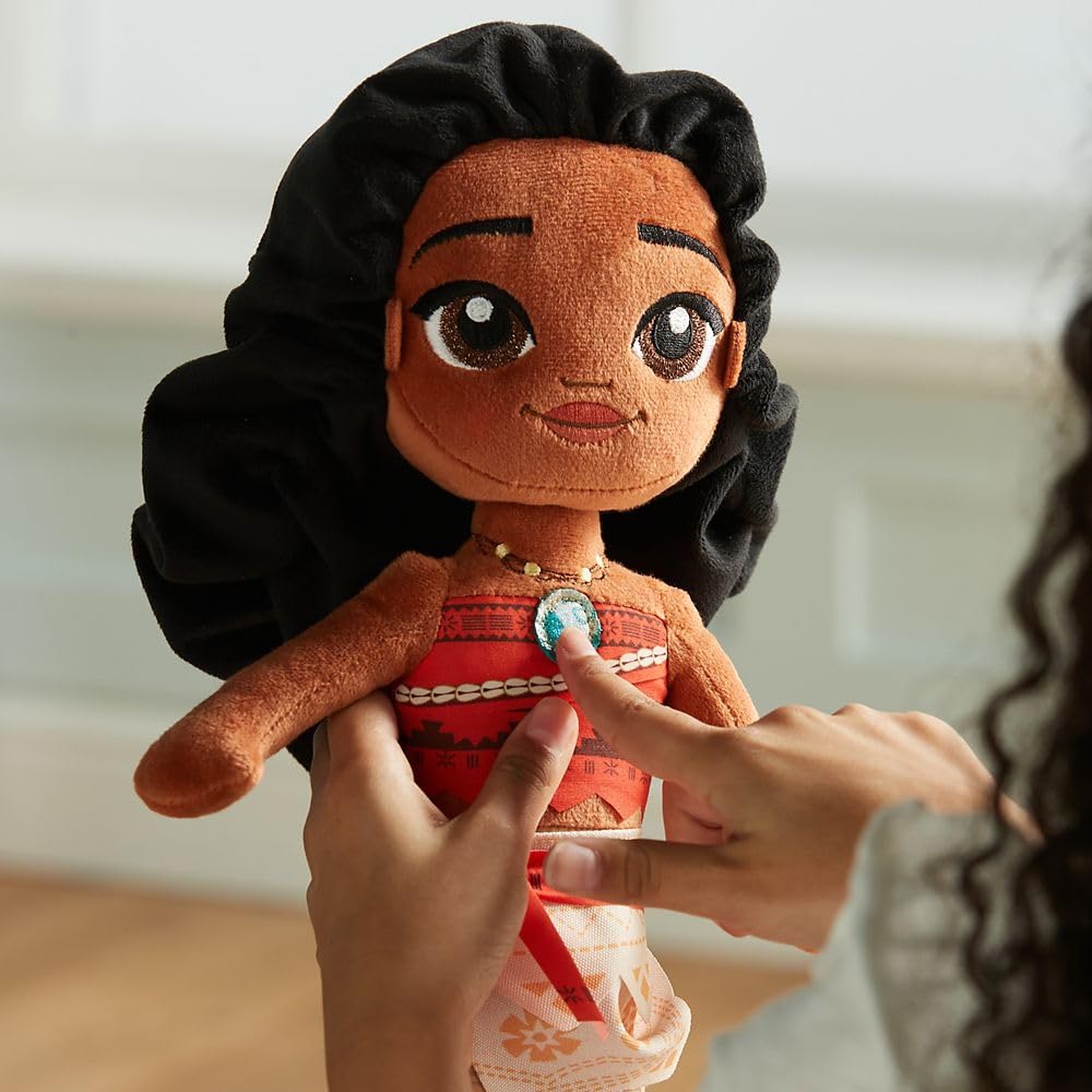Disney Store Official Princess Plush Doll, Moana, Medium 14 Inches, Soft Plushy with Embroidered Features, Princess Toys for Girls, Disney Dolls, Stuffed Animals for Girls