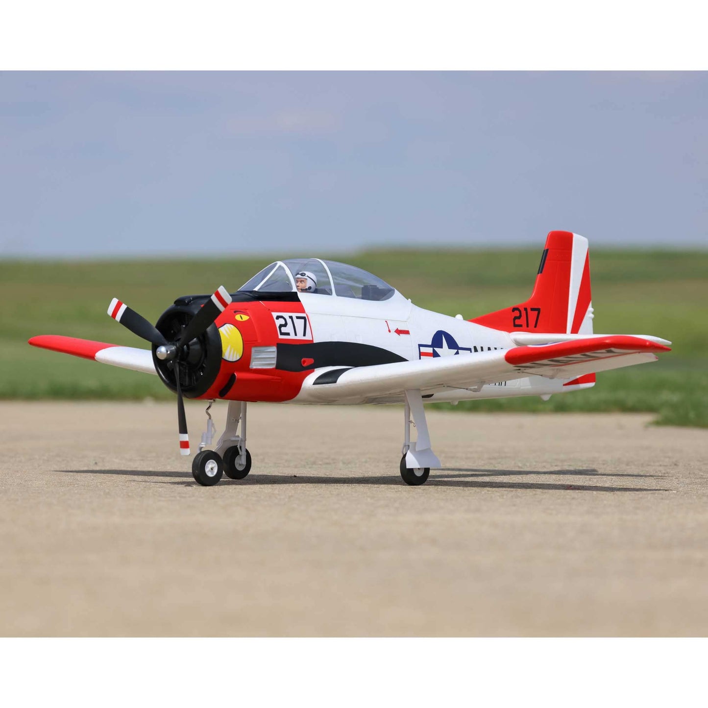E-flite RC Airplane T-28 Trojan 1.2m BNF Basic Transmitter Battery and Charger Not Included with Smart EFL18350