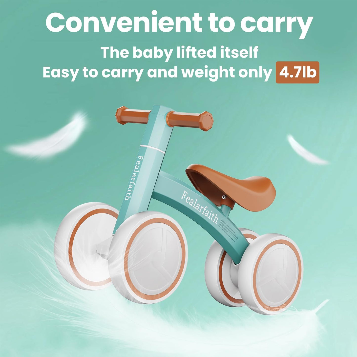 Baby Balance Bike for 1 Year Old Boys Girls, Toddler First Bike with 4 Colorful Lighting Wheels | 10-36 Month Toddler Balance Bike | First Birthday Gifts (Robbin's Egg Blue)