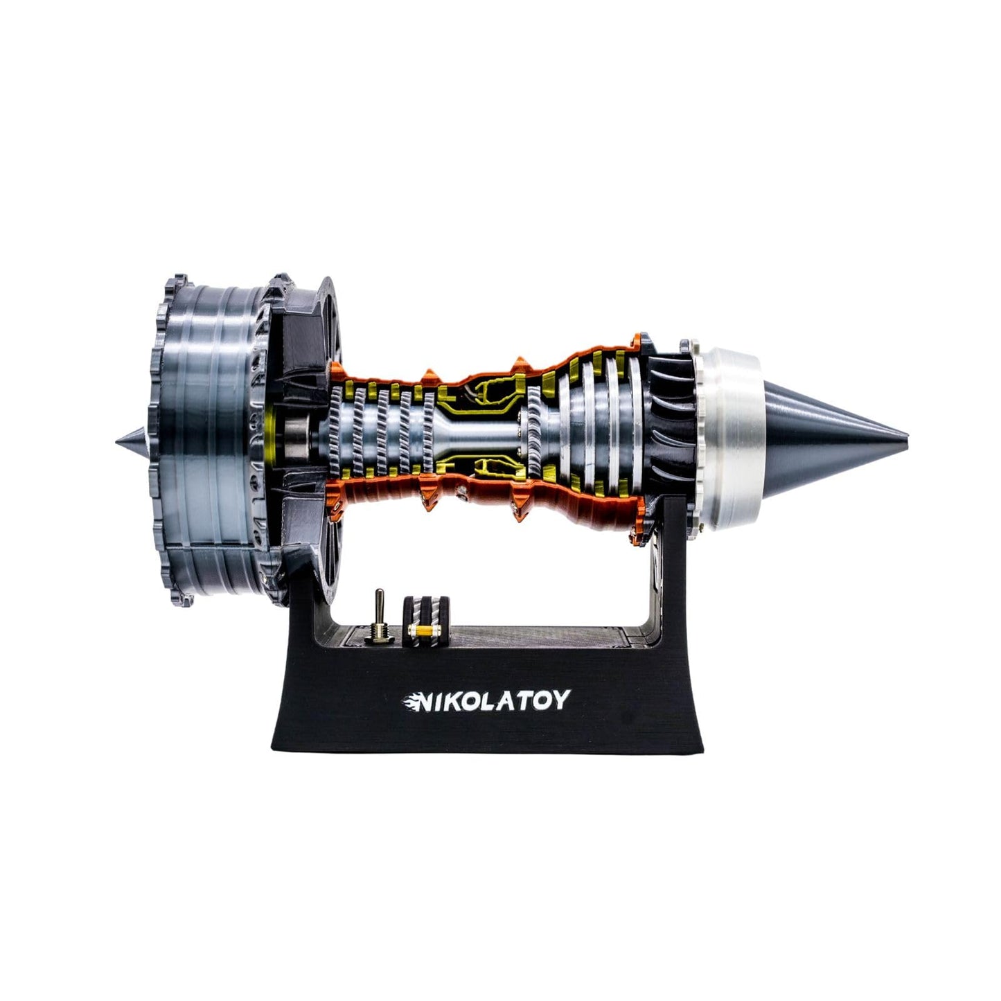 NikolaToy TR900 Turbofan Engine Model Kit – 1:20 Scale Turbojet Aircraft Engine – 3D Printed Mechanical Science Education Toy Aviation Enthusiast Gift – Deluxe Version (Finished)