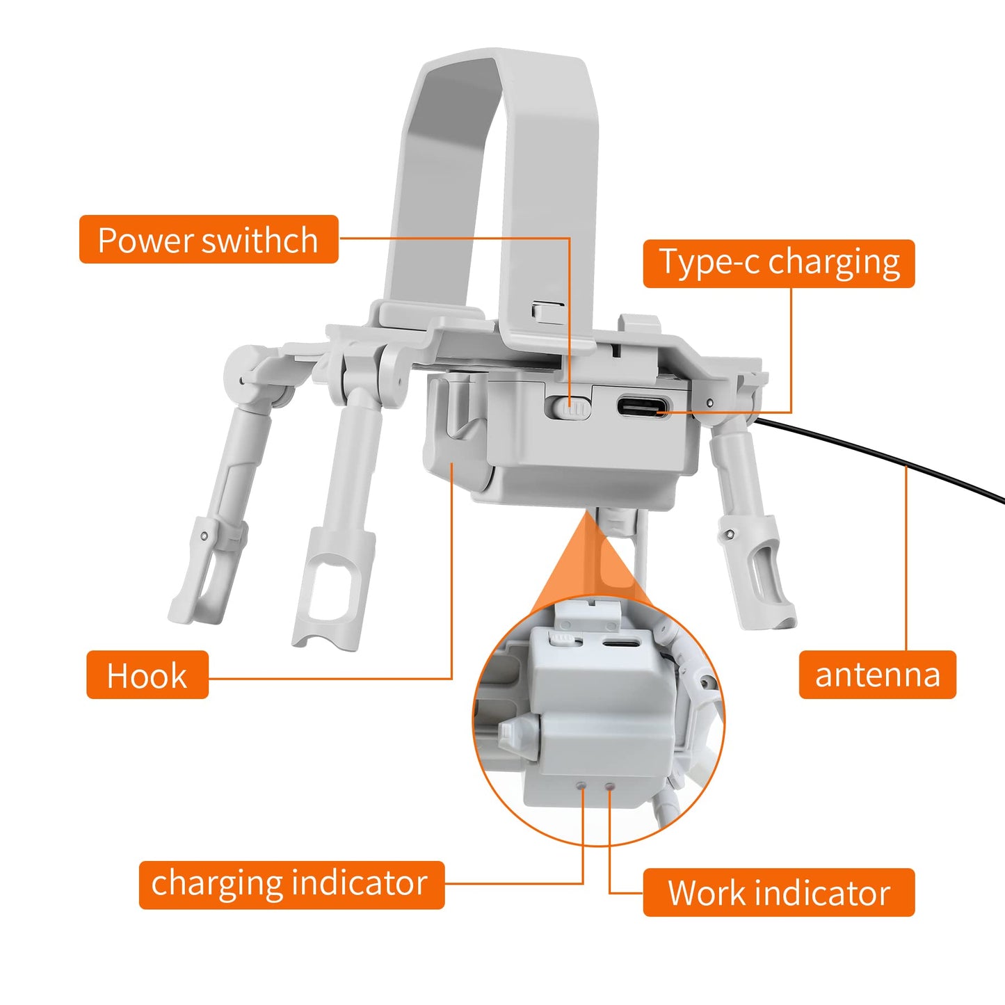 Hanatora Payload Air Drop Release Dropper Device for DJI Mini 3 Pro Drone,Clip Delivery Transport Thrower Dropping System