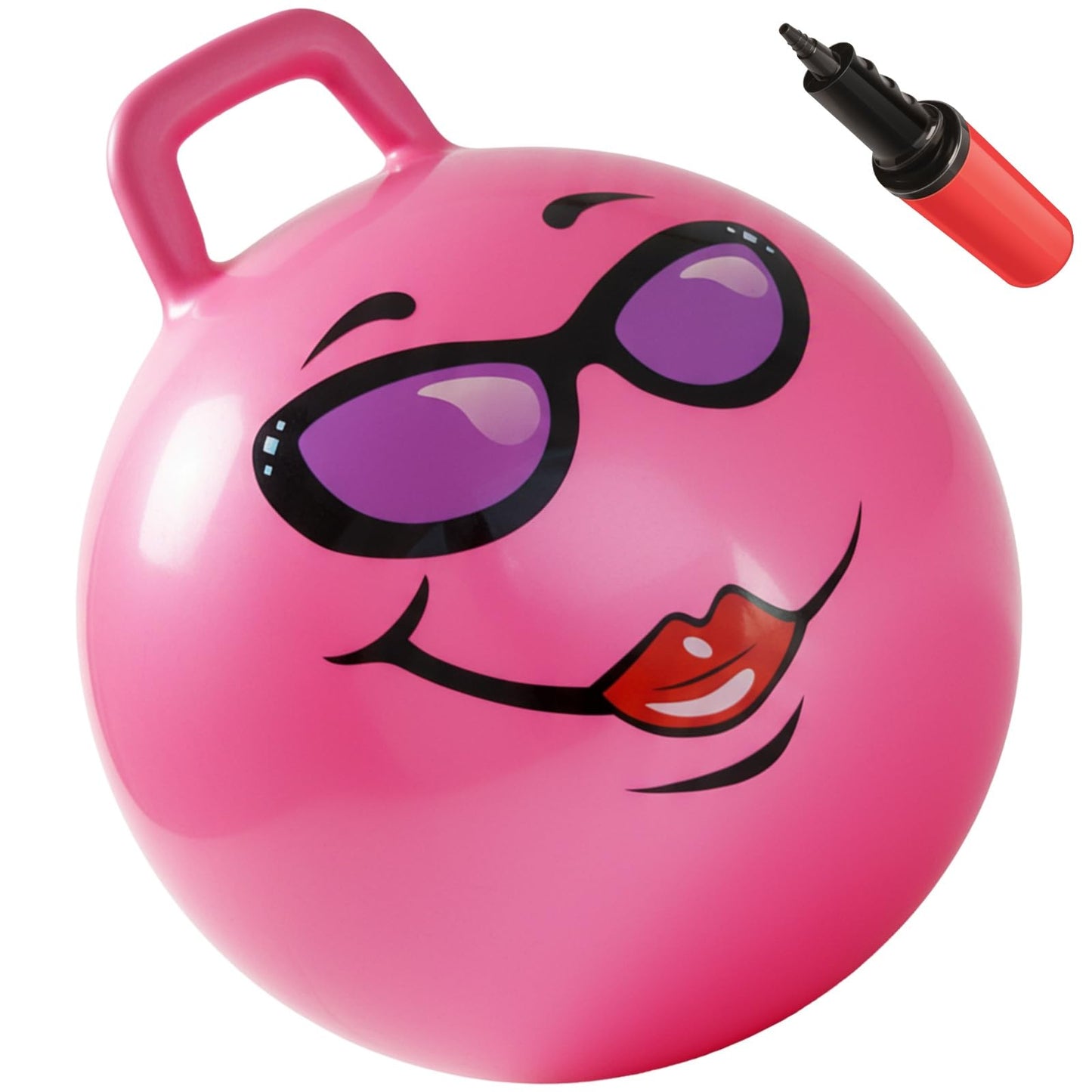 WALIKI Hopper Ball for Kids 3-6 | Hippity Hop | Jumping Hopping Ball | Relay Races | Pink 18”