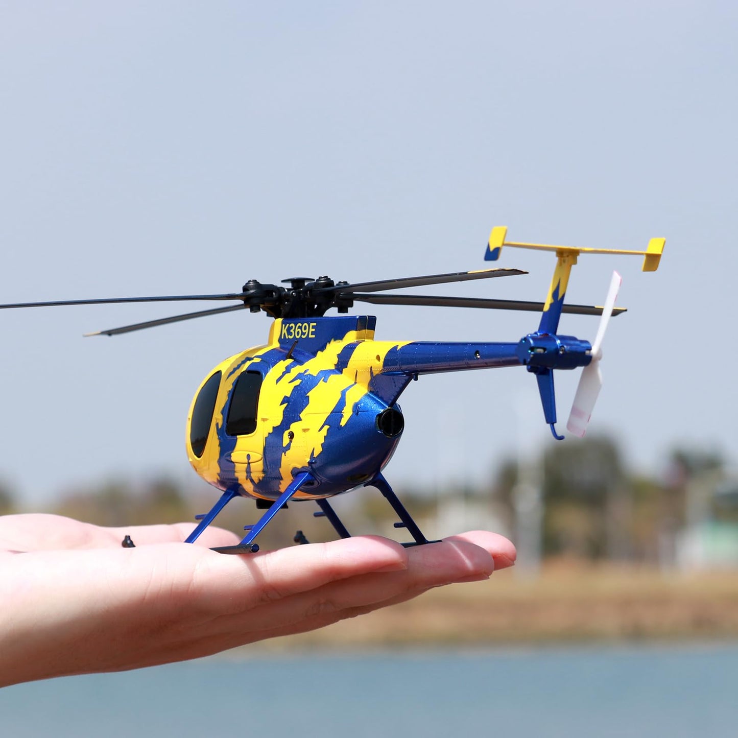 RC ERA C184 MD500 100 Size RC Helicopter 4CH, 6-Axis Gyroscope RTF With Optical Sensor & Upgraded Transmitter - Remote Control Electric Helicopter Outdoor For Adults & Beginners