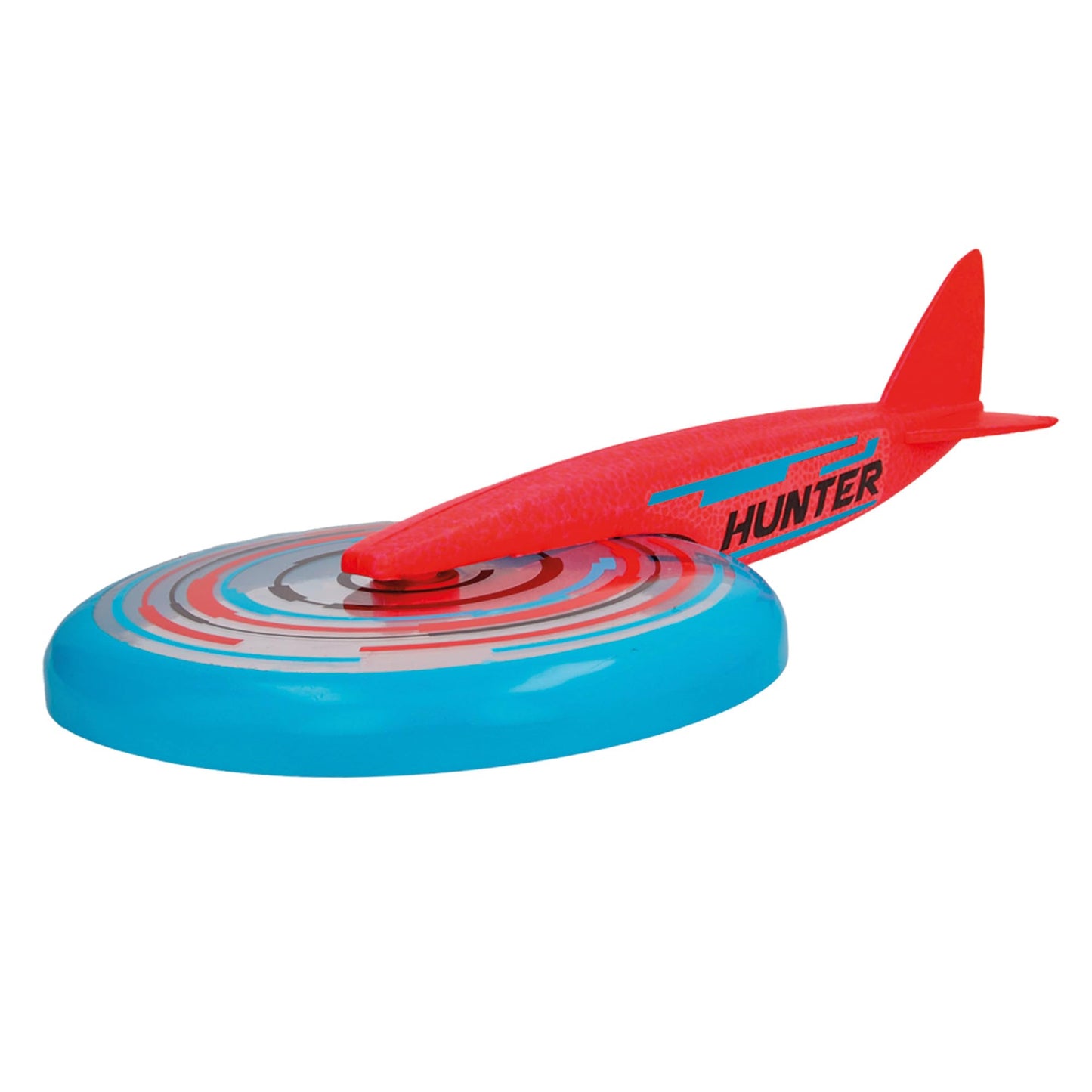IMC Toys Jet Disc Hunter - 9" Disc and Plane Glider Tail, Great Outdoor Play, Easy to Throw and Catch, for Kids 6 and Up - Blue