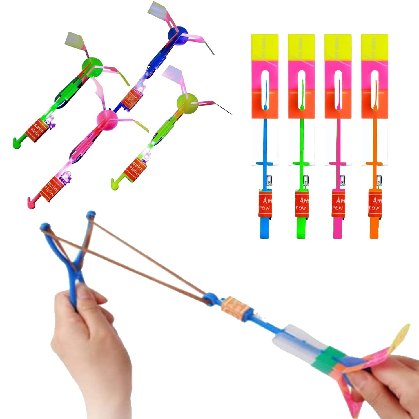 36 Sets Light Up Flying Toys,Slingshot for Kids,Glow In The Dark Party Supplies,Camping Essentials,Beach,Outdoor Games,Outside Toys,Valentines Day Gifts,Classroom Prizes,Party Favors for Kids 8-12 4-8