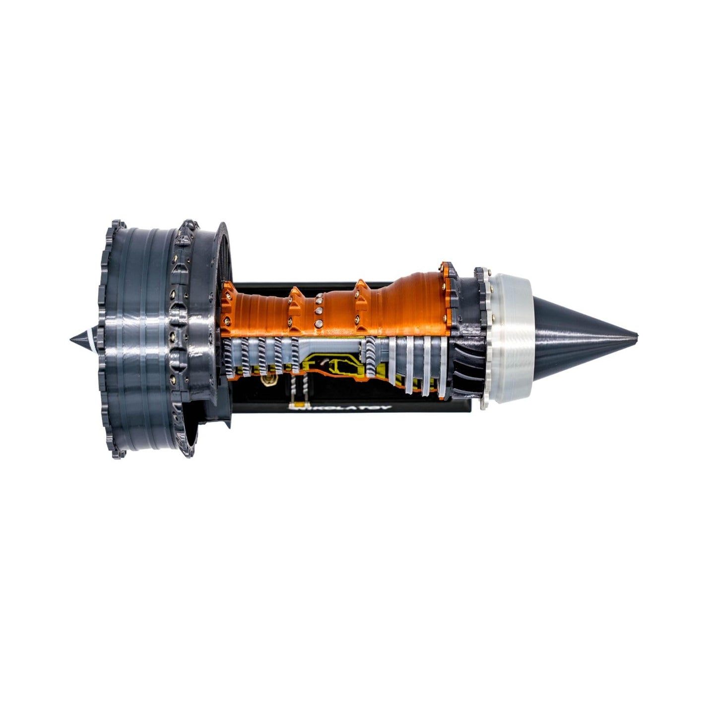 NikolaToy TR900 Turbofan Engine Model Kit – 1:20 Scale Turbojet Aircraft Engine – 3D Printed Mechanical Science Education Toy Aviation Enthusiast Gift – Deluxe Version (Finished)