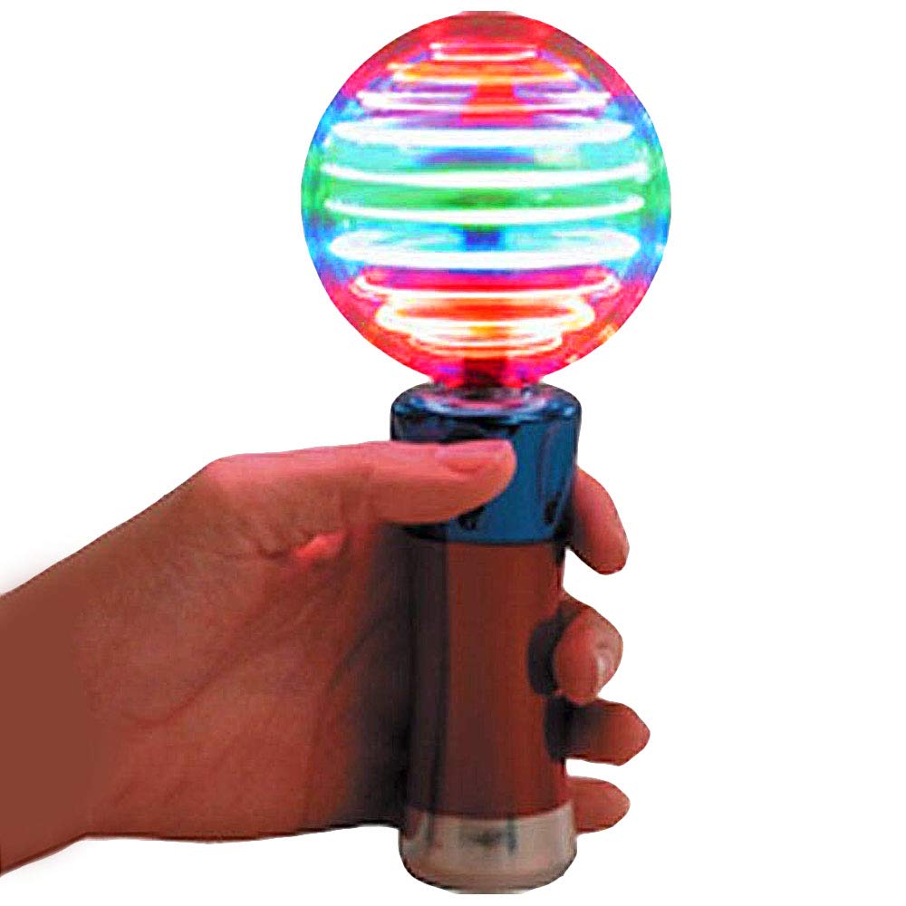 ArtCreativity 7.5 Inch Light Up Magic Ball Toy Wands for Kids, Set of 2, Flashing LED Wands for Boys and Girls, Thrilling Spinning Light Show, Batteries Included, Fun Gift or Birthday Party Favor