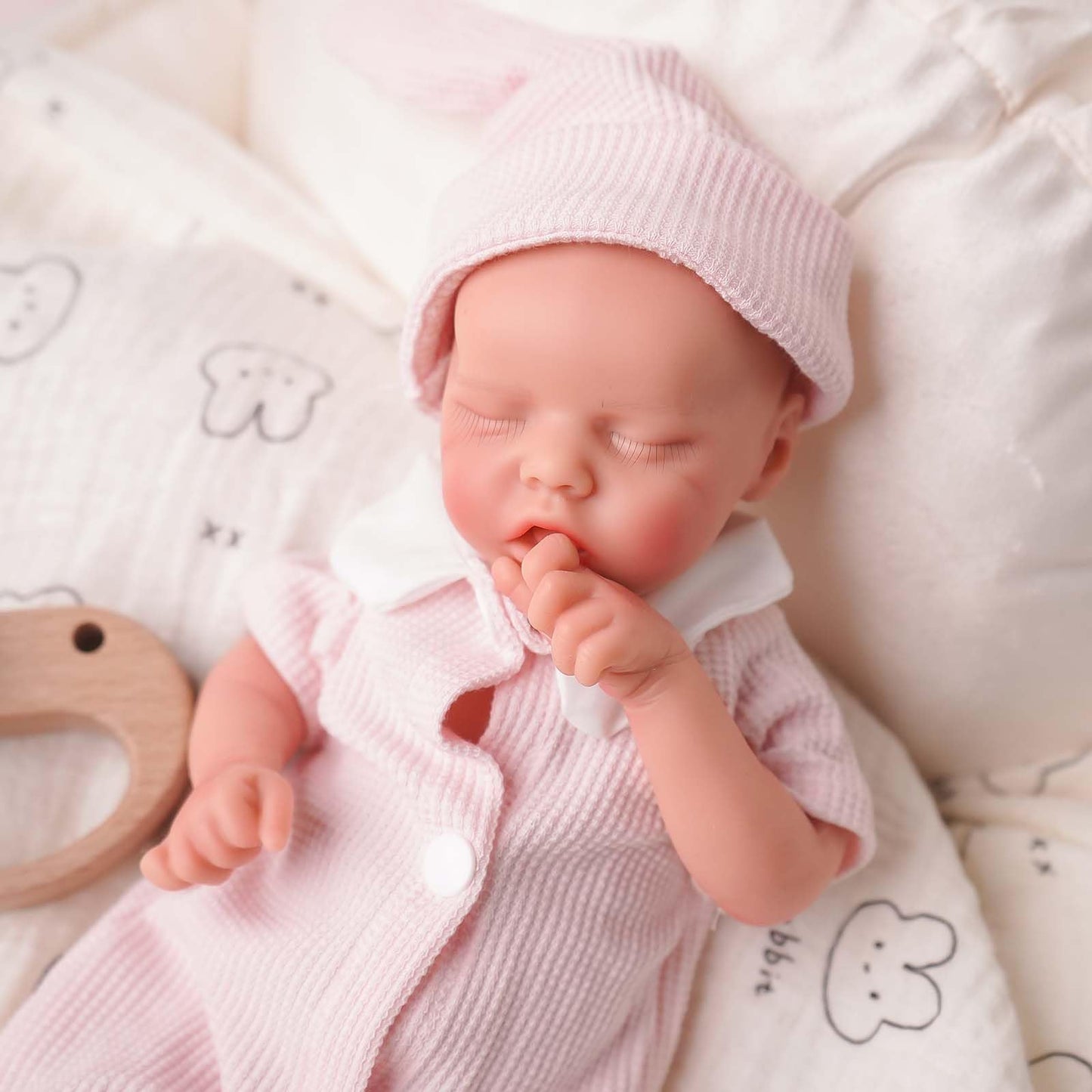 GUIENRLEA Reborn Baby Dolls Silicone Full Body, 12 Inch Platinum Silicone Bathable Poseable Soft Lifelike Newborn Body Dolls for Kids 3+ & Collectors