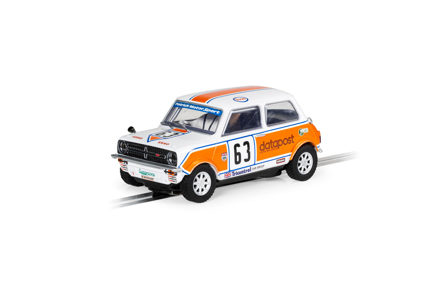 Scalextric Mini 1275GT Data Post Alan Curnow 1979 BSCC 1:32 Slot Race Car C4413
