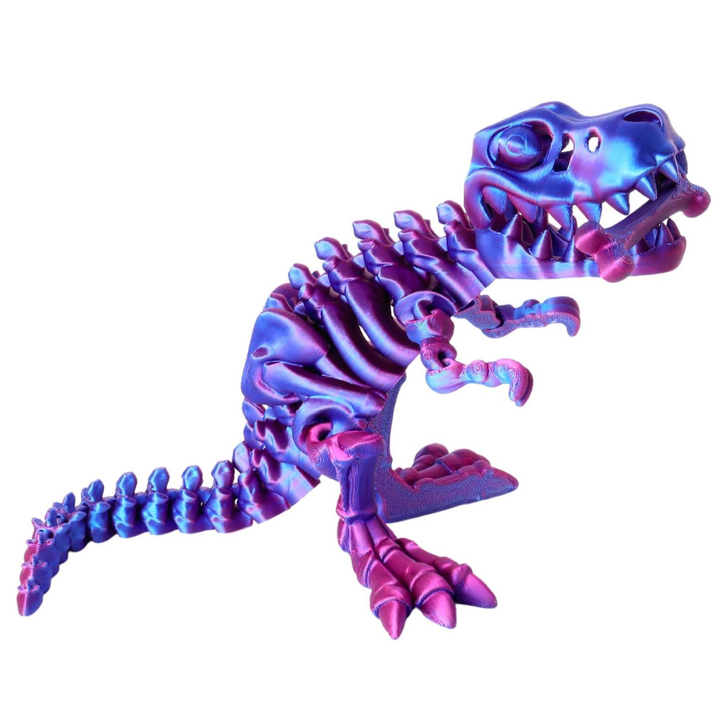FunisFun 3D Printed Dragon with Articulated Bones for Adult, 3D Printed Dinosaur Fidget Toys Decor for Stress Relief (Blue-Purple, 1P)
