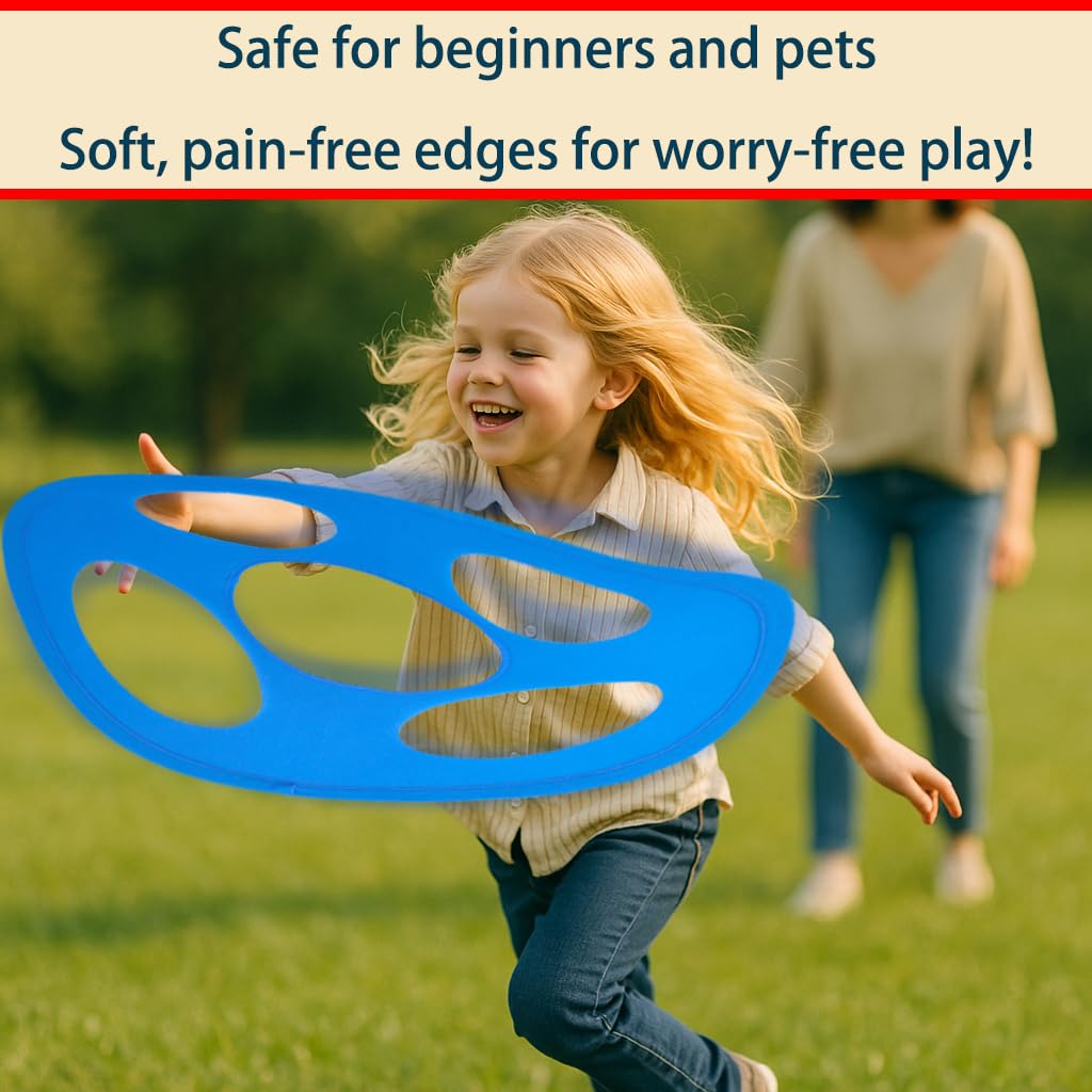 A-REIKI Giant Flying Disc Soft, Foldable & Floats in Air - Encourage Outdoor Play & Family Fun - Great for Kids 13+ Years, Parent-Child Interaction, and School Activities