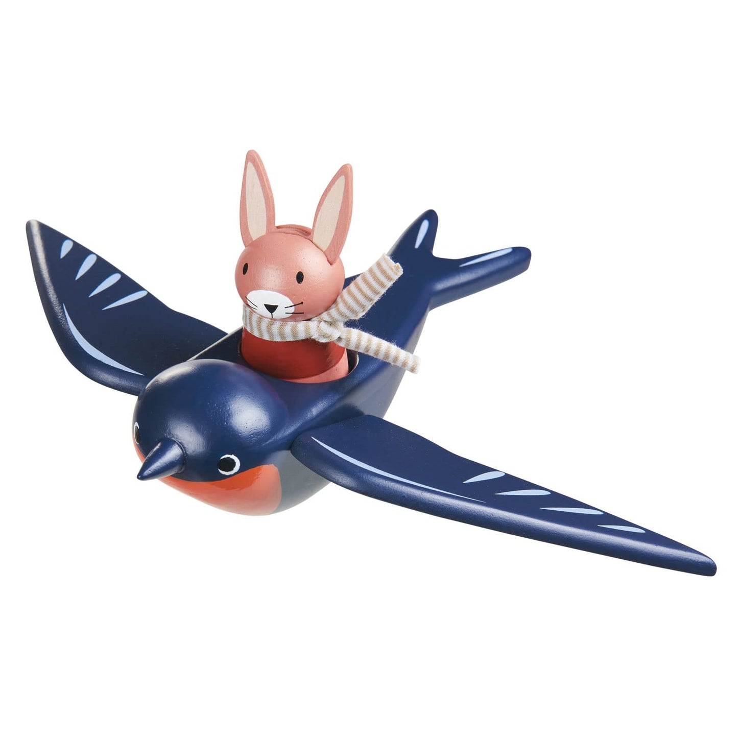 Tender Leaf Toys - Swifty Bird - Solid Wood Bird Toy with Removeable Bunny Character - Open-Ended Play Toy for Toddler Boys and Girls - Explore Role-Play and Imagination - Age 3+