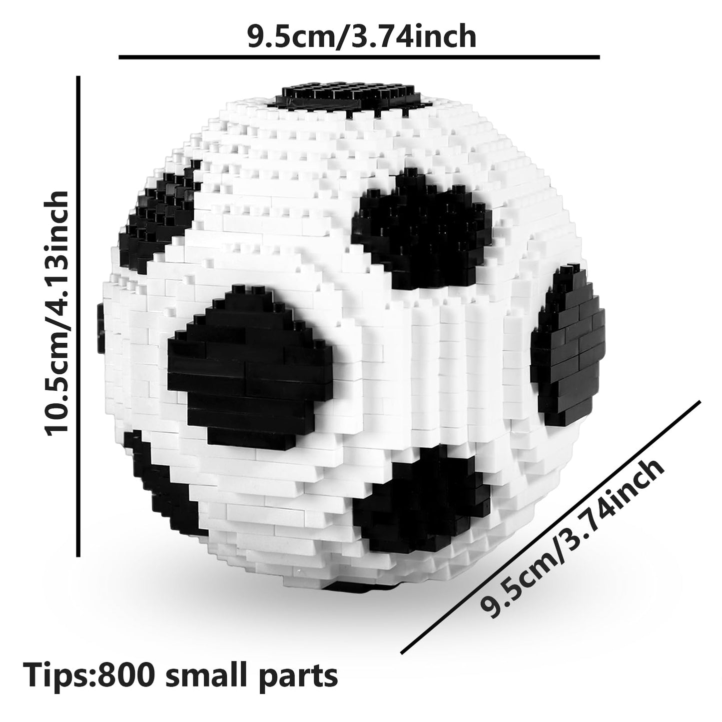 outtshop Soccer Building Blocks Set, STEM Educational Toy, Soccer 3D Puzzle Block Decorations, Soccer Gifts for Boys Office Home Decor （800Pcs）