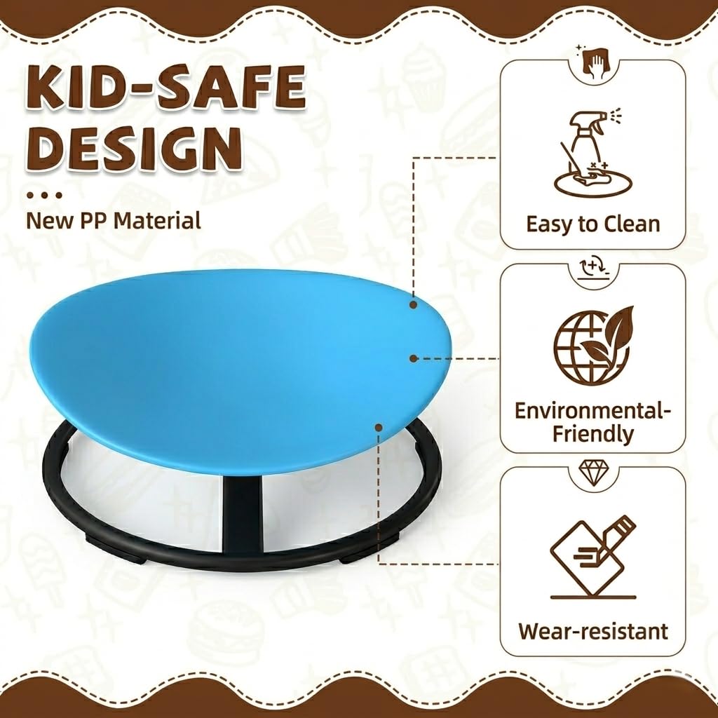 Skandiquip ADHD Sensory Spinning Chair for Autistic Kids, Sensory Chair for Autistic Children, 360 Rotation, Heavy Duty 220 LBS Capacity, Blue