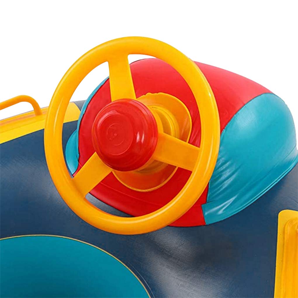 Cute Child Kids Inflatable Pool Float PVC Summer Swim Float Air Bed Lake Boat Swimming Floats with 2 Handles Surfing Raft Bodyboard Floating Mattress Seat Swim Ring for Girls Boys 3-5 Years