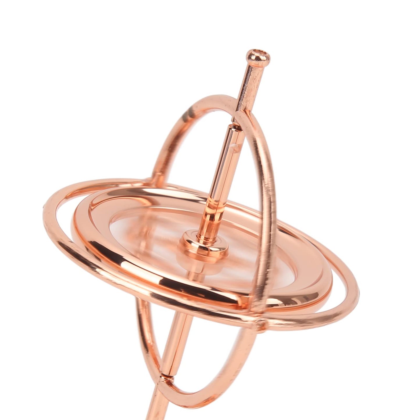 Mini Gyroscope, Metal Gyroscope, Bracket Gyroscope Decompression Toy Mini Balance Spinning Top Artifact Rose