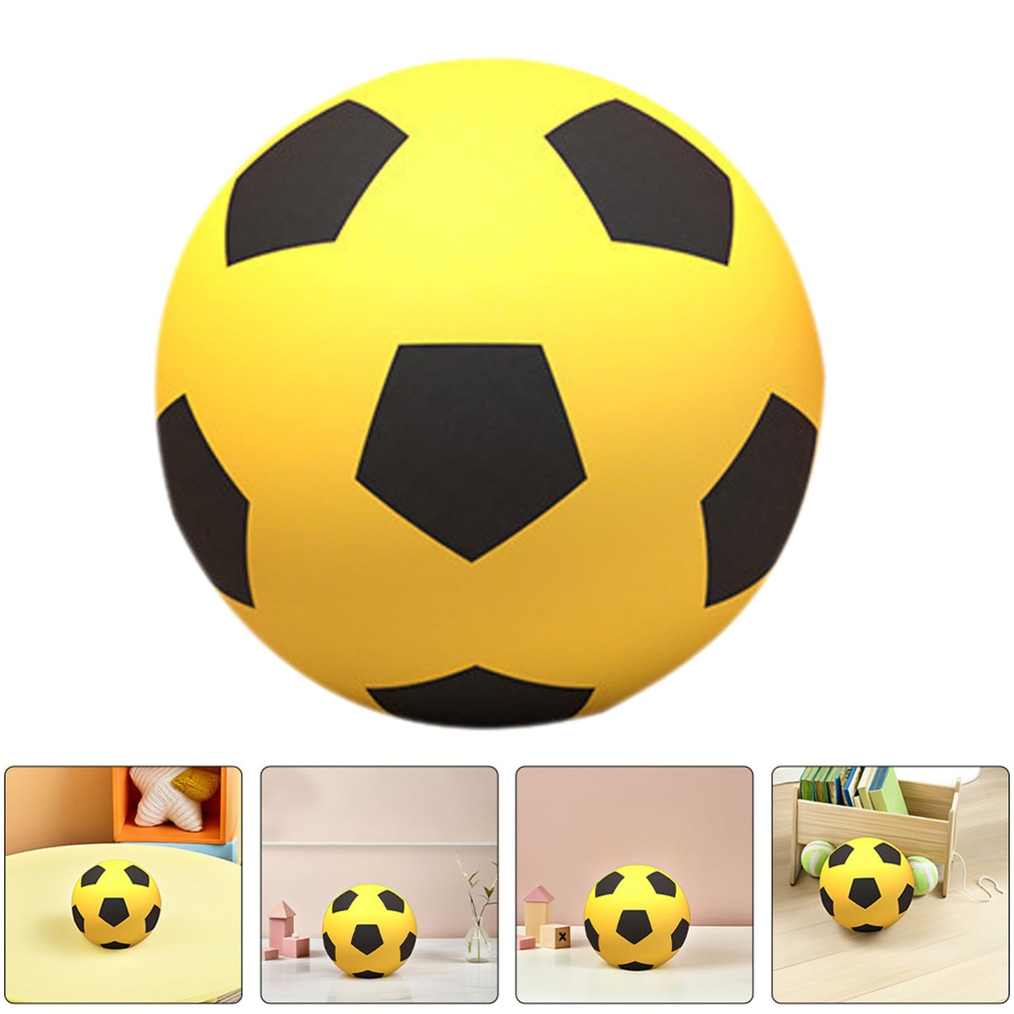 BESPORTBLE Silent Indoor Soccer Ball Soft PU Foaming Mute Football for Family Play and Safe Fun Encourages Bonding and Interactive Activities