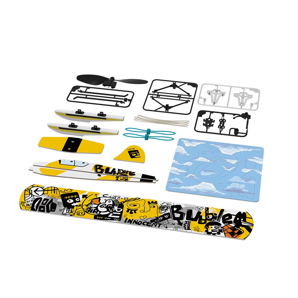 PLAYSTEM Rubber Band Aeroplane Seaplane STEM Kit