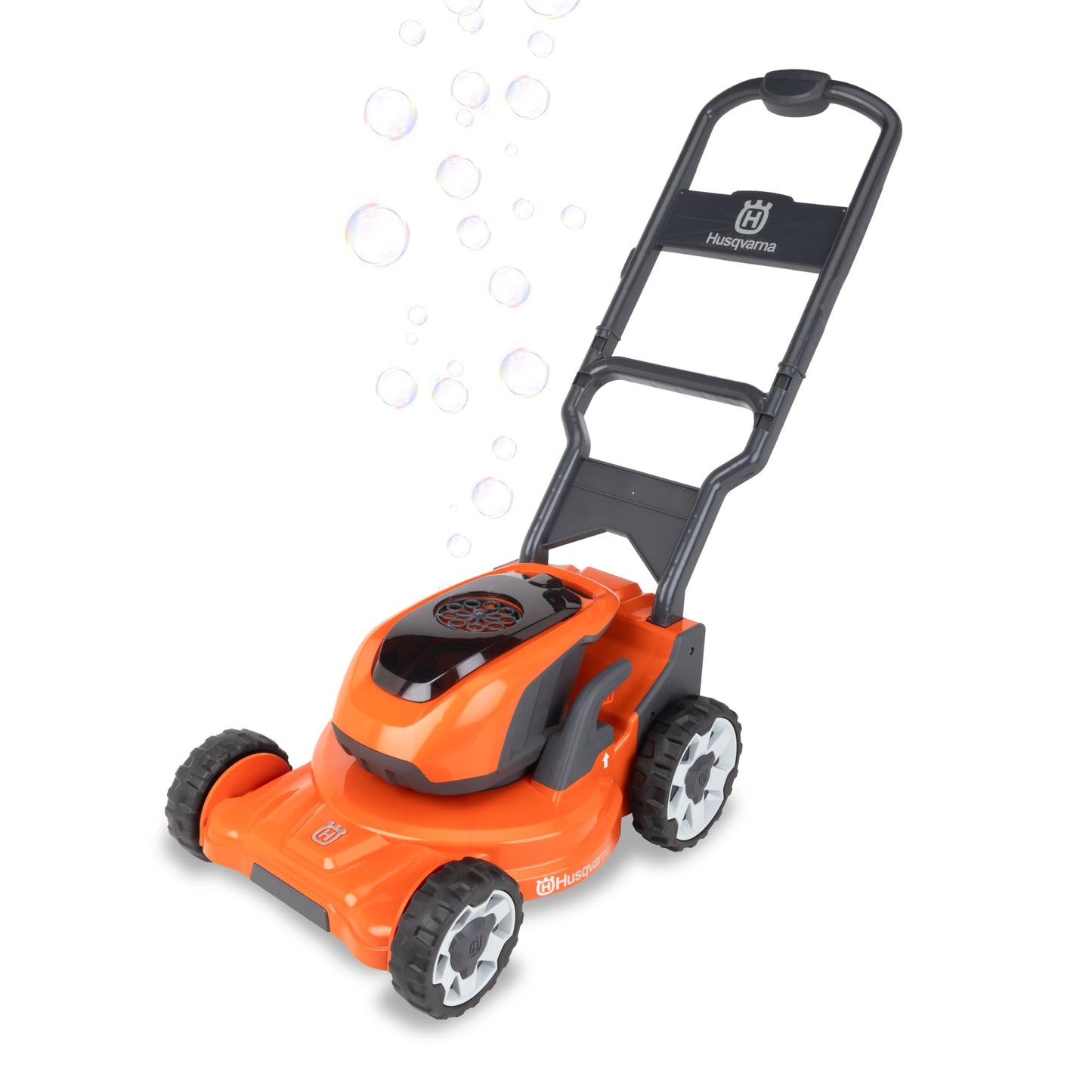 Husqvarna Toy Lawn Mower with Bubble Blower Feature Kids Outdoor Push Toy