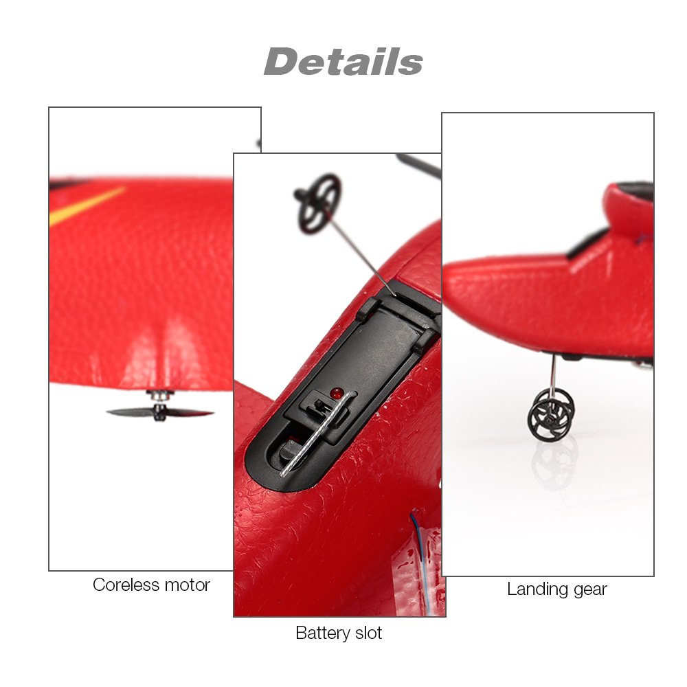 GoolRC Z50 RC Airplane, 2.4G 2CH Remote Control Airplane, EPP Foam RC Plane Glider with Gyro RTF Easy to Fly for Beginners