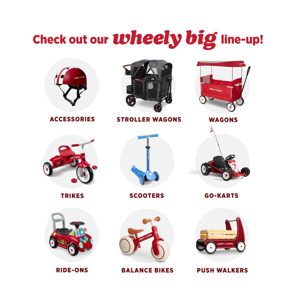 Radio Flyer My 1st Scooter, Red, For Kids 2-5 Years Old, Extra Wide Base for Balance, 2 Front Wheels for Added Stability, Easy to Use Foot Brake, 3 Wheel Scooter for Kids, (Amazon Exclusive)