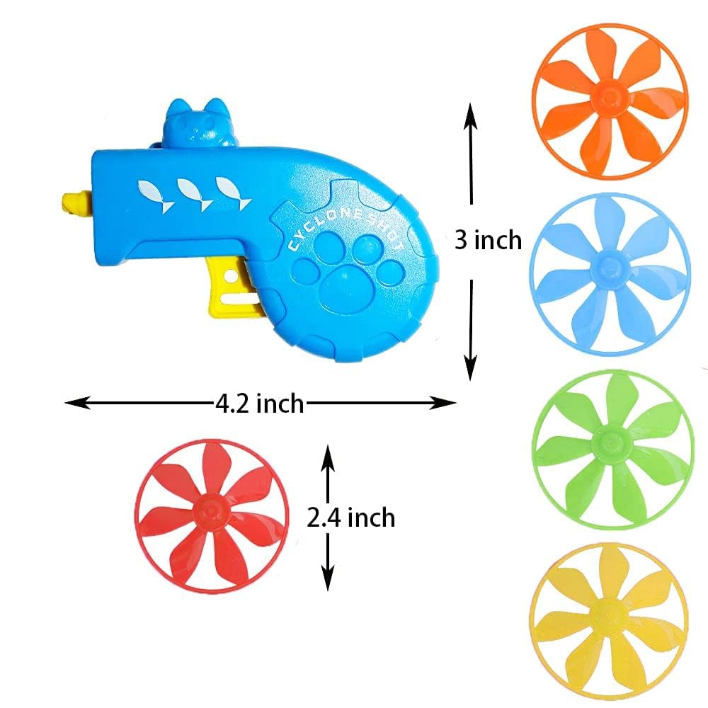 IAXSEE 18 Pieces Cat Fetch Toy with Colorful Flying Propellers Set, Cat Playing Tracking Interactive Toys for Kitten Indoor and Outdoor Chasing Training Hunting