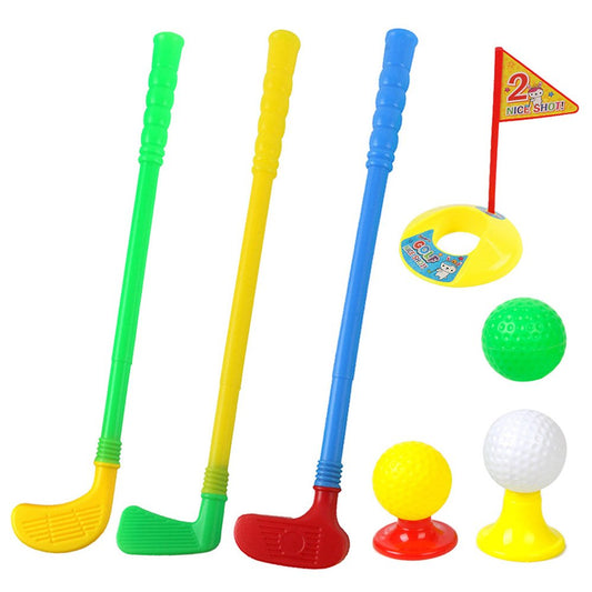 ORZIZRO Plastic Golf Clubs, Educational Golf Toys Sets for Toddlers Kids, Outdoor Indoor Sports Golf Game Toys for Boys Girls, Sturdy & Multi-Colored
