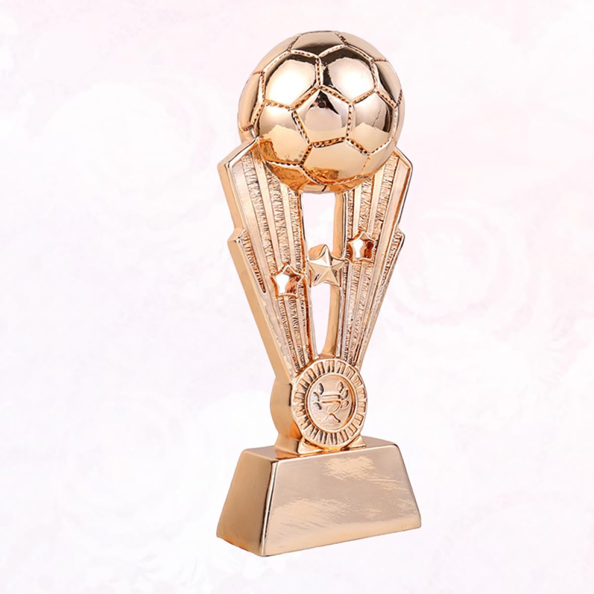 NULYLU Plating Resin Football Trophy Award with Base for Boys and Girls Sports Events Soccer Team Recognition for School Office Kindergarten Bronze Finish