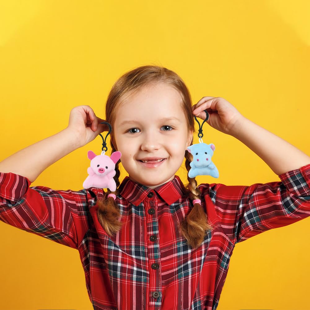 LUKBERA 28 Packs Stuffed Animal Keychains – Plush Animal Toy for Easter Egg Fillers Valentines Day Classroom Exchange Gifts, Party Favors