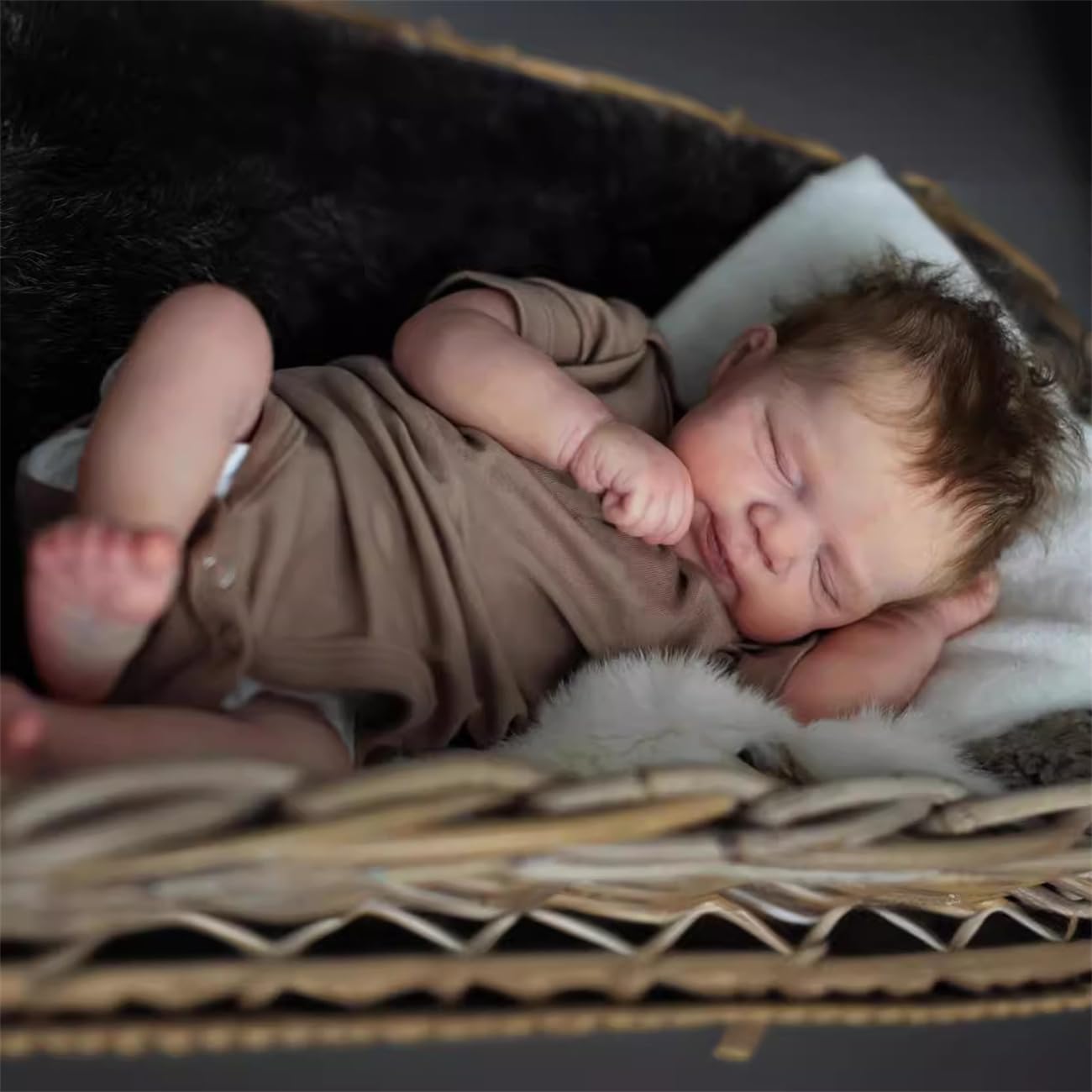 TFJS Lifelike Reborn Baby Dolls Silicone Full Body 18 Inch Washable Soft Silicone Sleeping Baby Dolls Boy Realistic Real Life Baby Doll Newborn Reborn Doll Toys Accessories for Kids 3+ Girls Gift