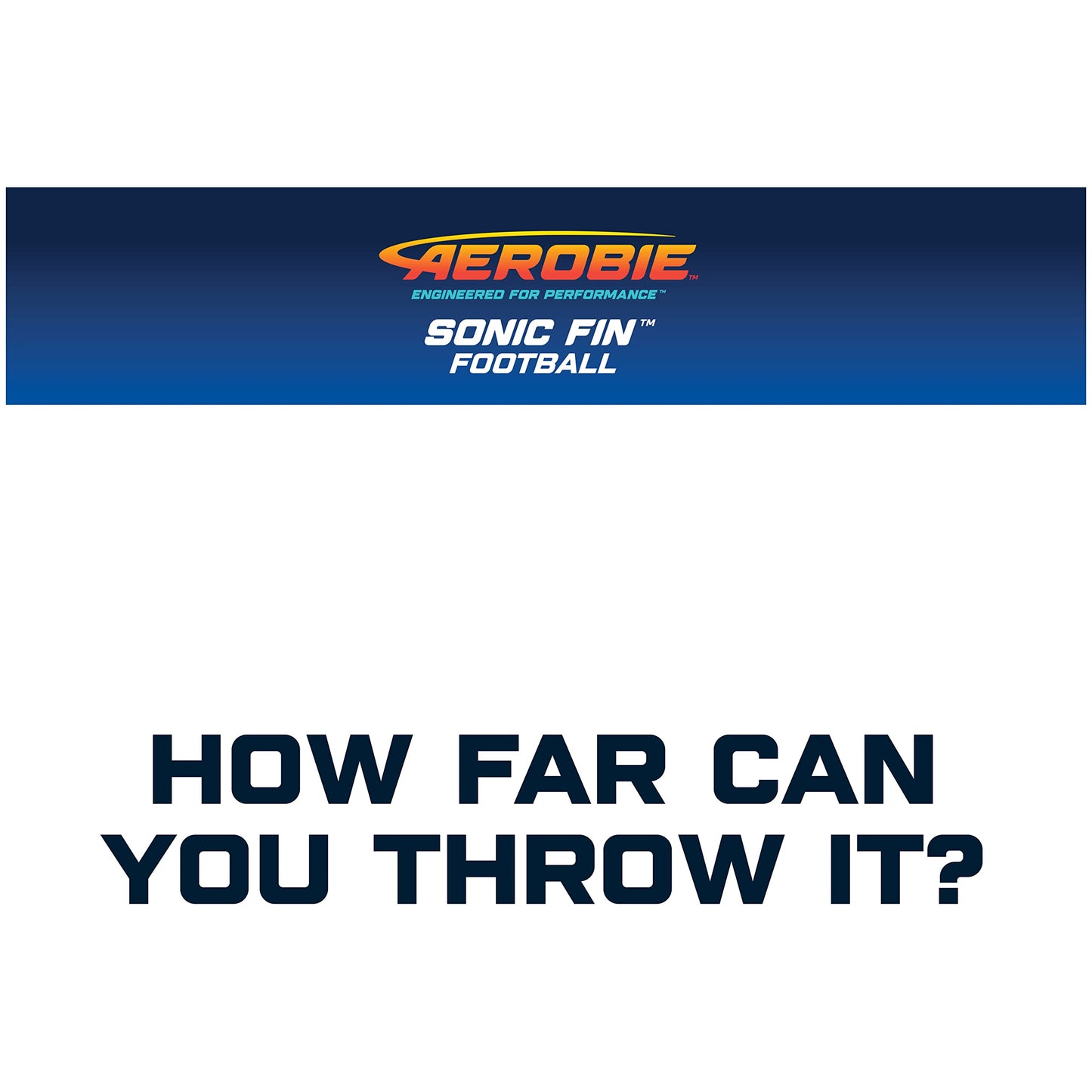 Aerobie gl_Toy Sonic Fin Football, Aerodynamic Russel Wilson Toy, Now with Softer Foam & Fins, Outdoor Games for Kids and Adults Aged 8 and Up, Orange