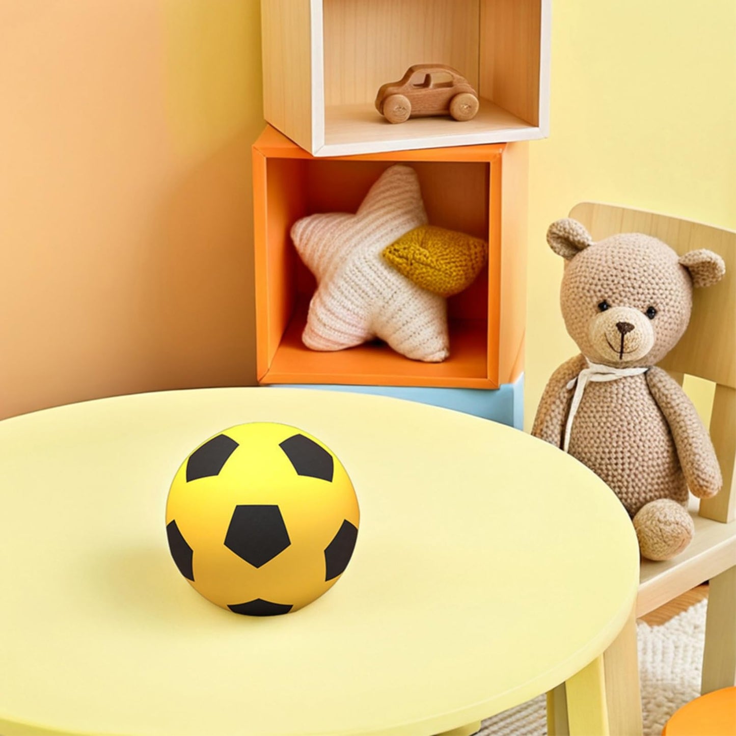 BESPORTBLE Silent Indoor Soccer Ball Soft PU Foaming Mute Football for Family Play and Safe Fun Encourages Bonding and Interactive Activities