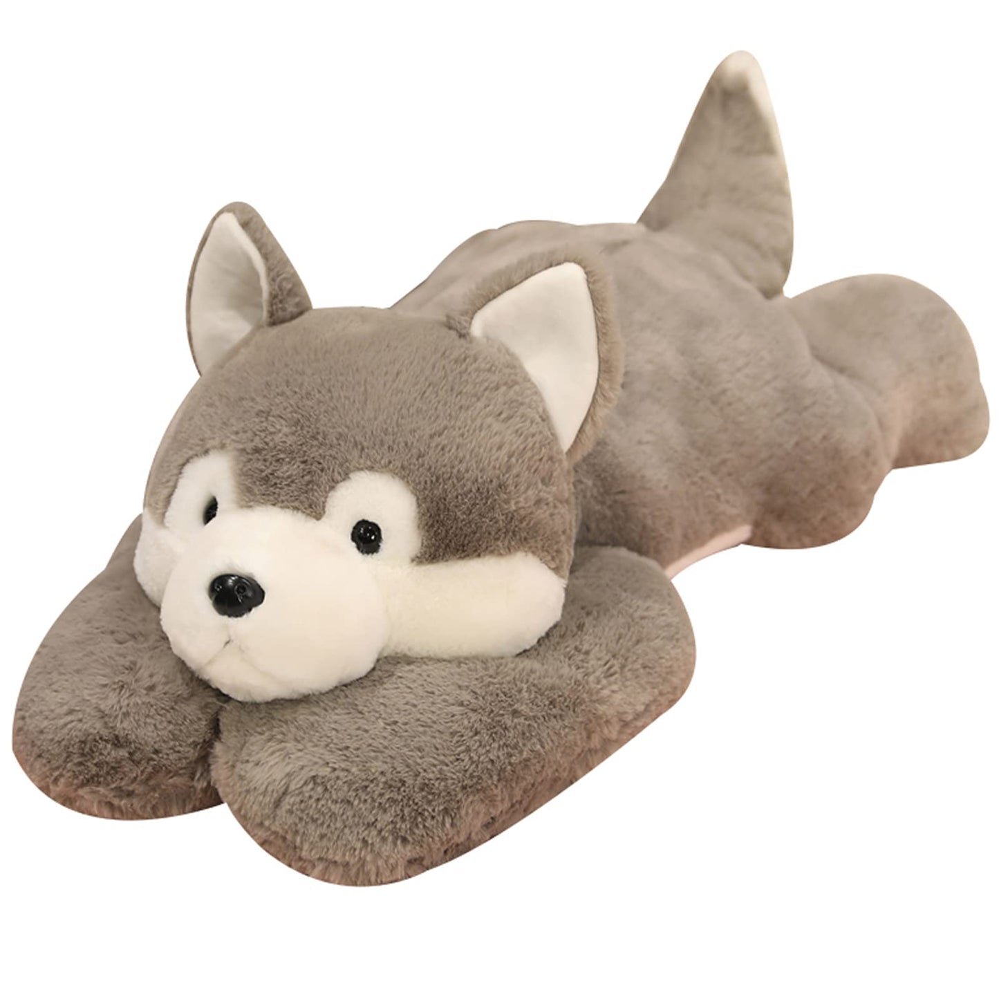 Hronsa Weighted Stuffed Animals, Weighted Husky Stuffed Animal Toy Cute Husky Plush Pillow for Adults Boys Girls, 11.8in