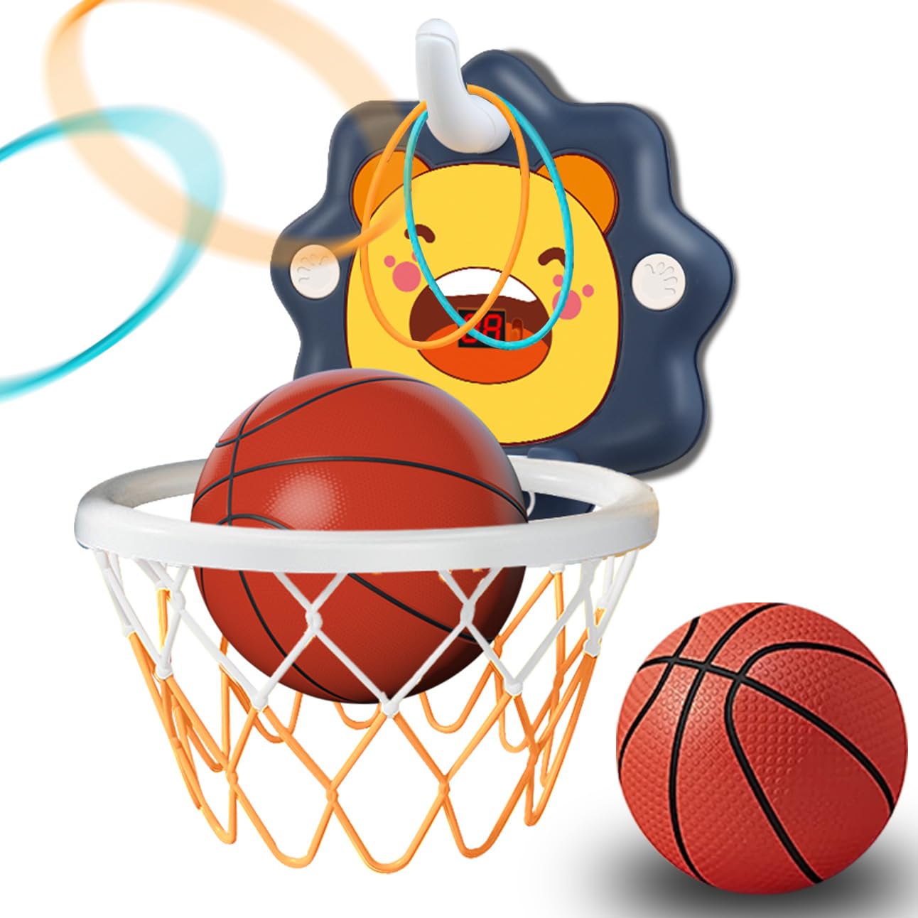 Toddler Kids Basketball Hoop Indoor Toys Gifts,Scoreboard Portable Design Adjustable Height,Christmas Birthday Baby Toddler Kids Boys Small Mini Basketball Hoop Gifts Toys for 3 4 5 6 Year Old