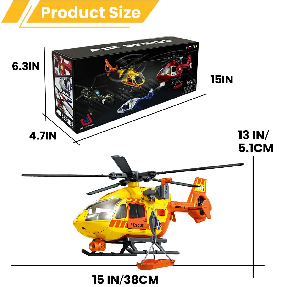 CSDCSD Rescue Transport Helicopters Kids Toys,Helicopters Toy with Crane and Transport Racks,Gifts for Age 3 4 5 6+ Years Old Boys Girls