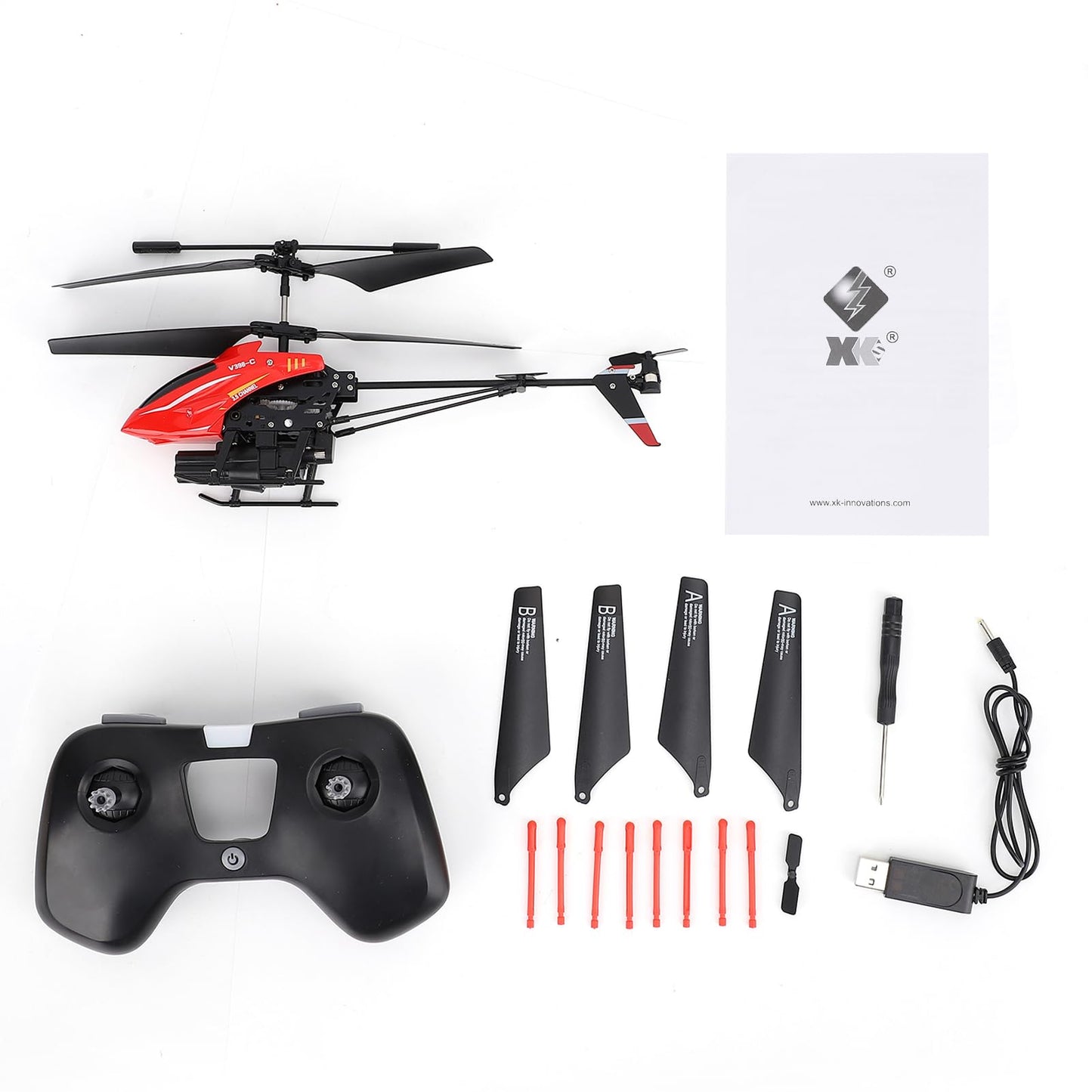 GoolRC Remote Control Helicopter, WLtoys V398-C 3.5 Channel RC Helicopter with 6-Axis Gyroscope, Altitude Hold, LED Light, Simulate Firing, 2.4GHz Flying Toys for Beginners