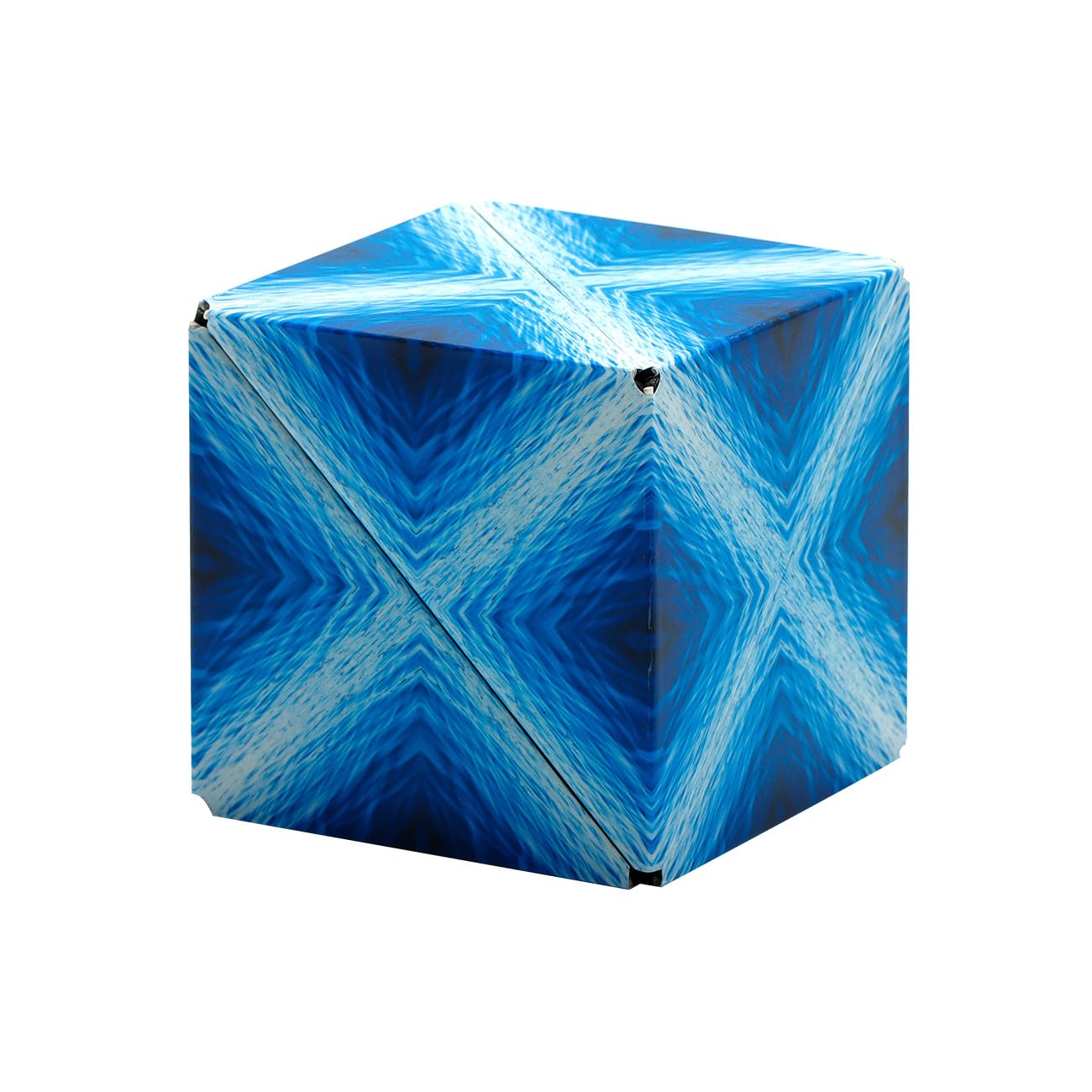 Shashibo Shape Shifting Box - Award-Winning STEM Fidget Toy with Ultra Strong Magnets - Puzzle Cube Transforms Into 100+ Shapes, Perfect Sensory Gift for Kids, Teens, and Adults (Blue Planet)